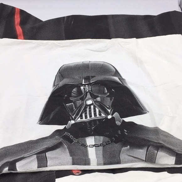 Star Wars Darth Vader Full Double Duvet Cover & Sham Set Black White Cotton - Picture 5 of 10